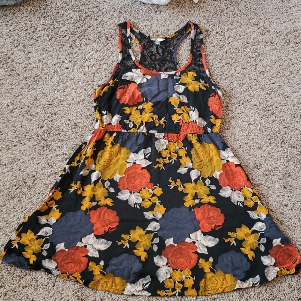 Volcom floral dress lace detail